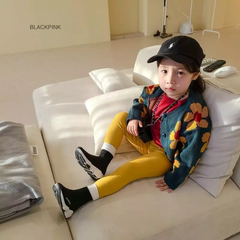Black Pink - Korean Children Fashion - #littlefashionista - Fall Flower Cardigan - 11