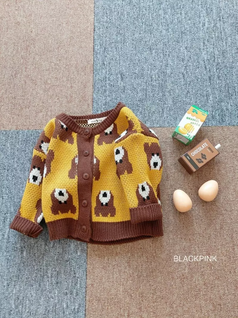 Black Pink - Korean Children Fashion - #littlefashionista - Knit Bear Cardigna - 9