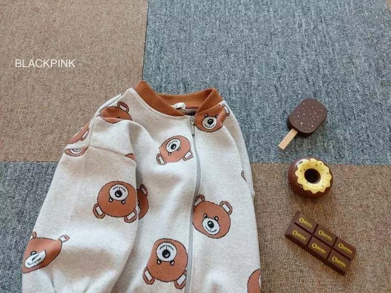 Black Pink - Korean Children Fashion - #magicofchildhood - Bear Zip-up - 11