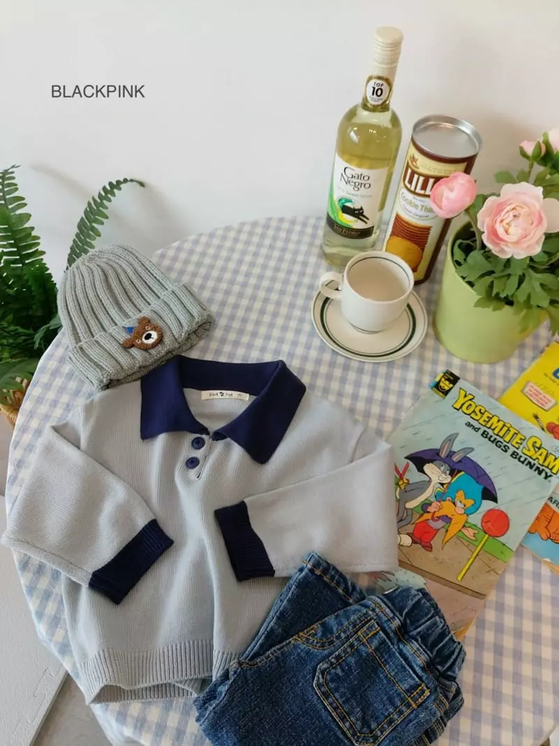 Black Pink - Korean Children Fashion - #magicofchildhood - Bless Collar Tee - 5