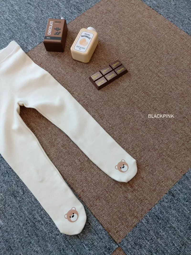 Black Pink - Korean Children Fashion - #minifashionista - Baby Bear Foot Leggings