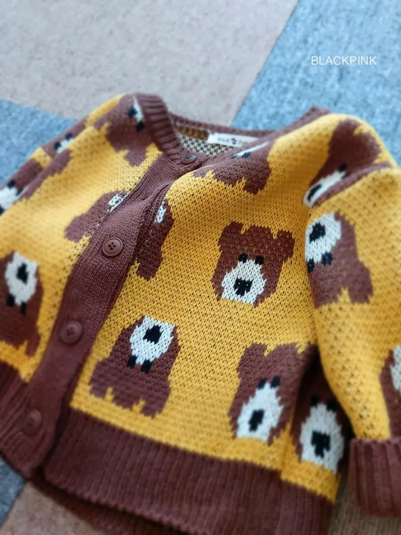 Black Pink - Korean Children Fashion - #prettylittlegirls - Knit Bear Cardigna - 12