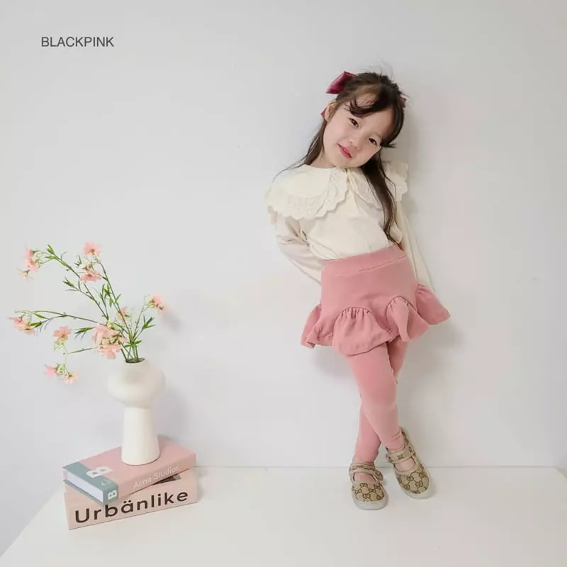Black Pink - Korean Children Fashion - #prettylittlegirls - Marlang Shirring Skirt Leggings - 10