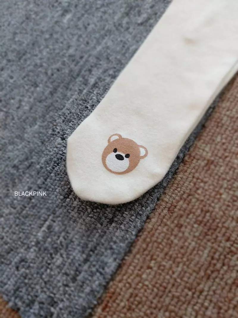 Black Pink - Korean Children Fashion - #prettylittlegirls - Baby Bear Foot Leggings - 2