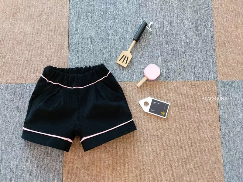 Black Pink - Korean Children Fashion - #toddlerclothing - Pping Stripes Rib Shorts - 7