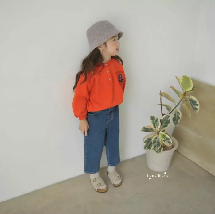 Blancblanc - Korean Children Fashion - #Kfashion4kids - Half Open Jeans - 7