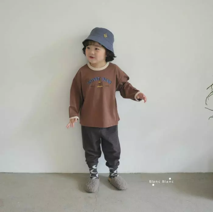 Blancblanc - Korean Children Fashion - #Kfashion4kids - Artist Bear Tee - 6