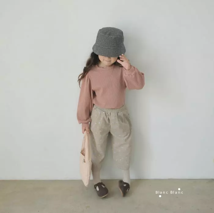 Blancblanc - Korean Children Fashion - #Kfashion4kids - Rib Girl Tee - 3