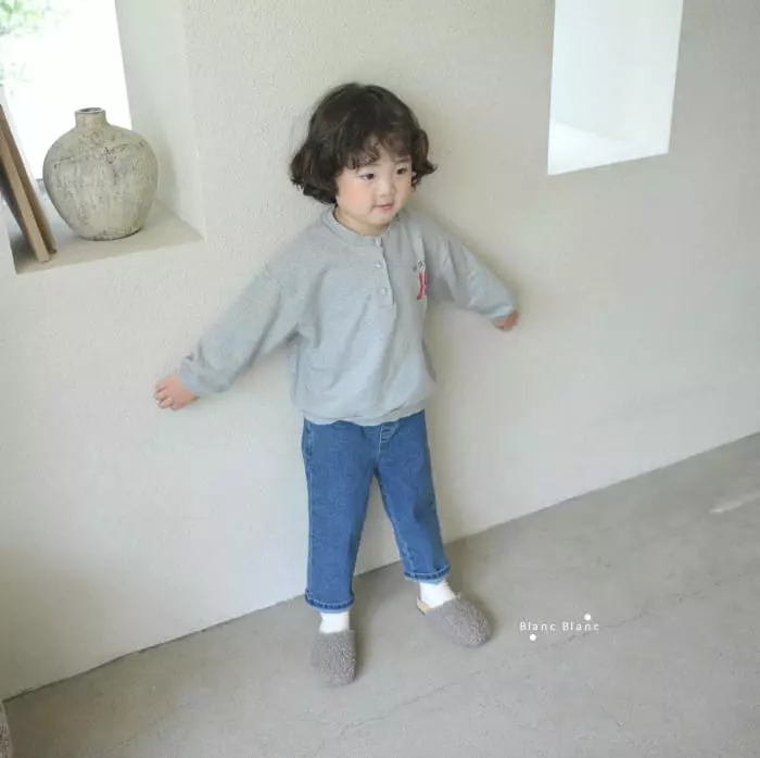 Blancblanc - Korean Children Fashion - #childofig - Button Sweatshirt - 3