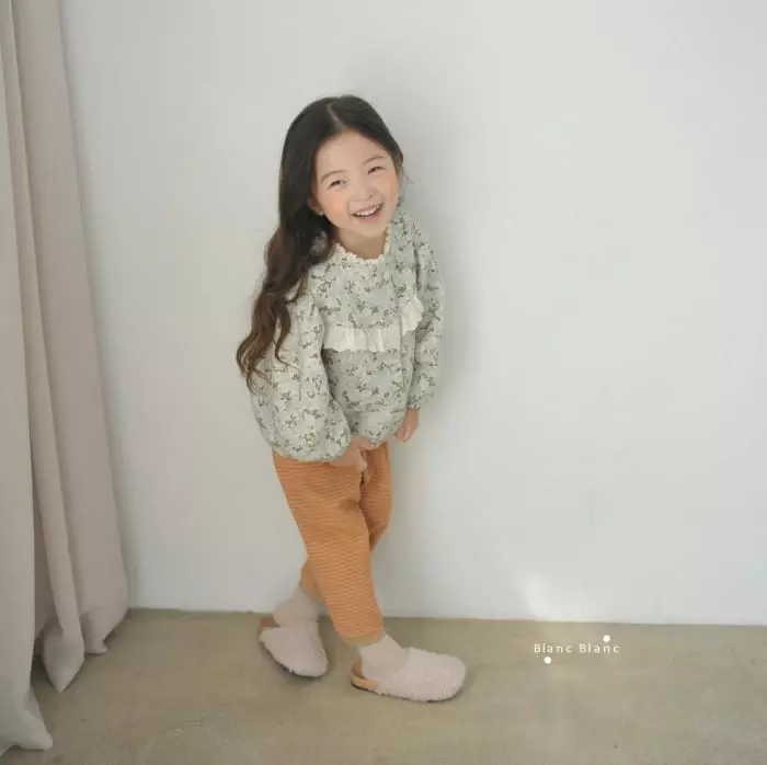 Blancblanc - Korean Children Fashion - #childofig - Peach Flowet Cardigan Blouse - 6