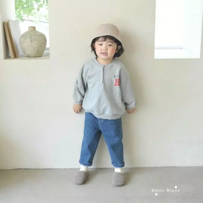 Blancblanc - Korean Children Fashion - #childofig - Button Sweatshirt - 4