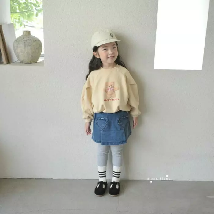 Blancblanc - Korean Children Fashion - #childrensboutique - Heart Pocket Skirt Leggings - 6