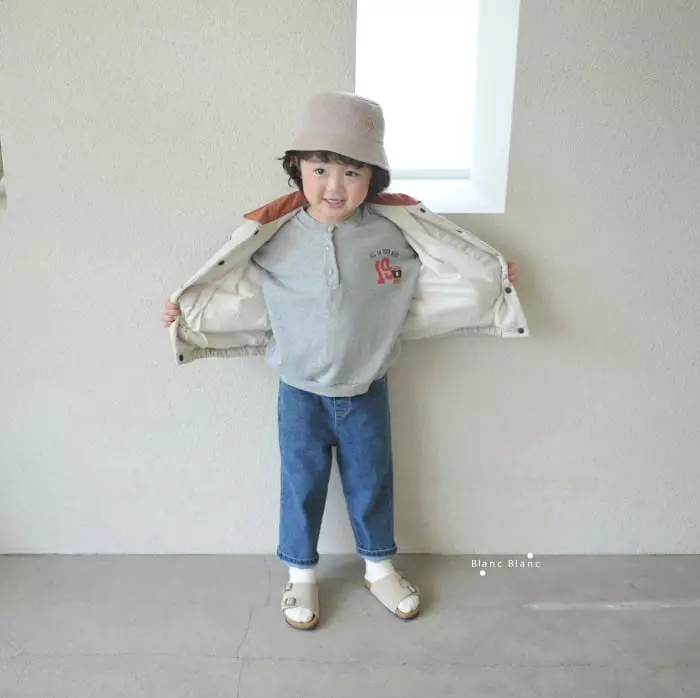 Blancblanc - Korean Children Fashion - #designkidswear - Button Sweatshirt - 5