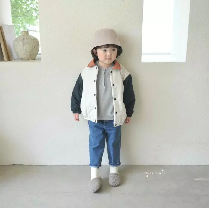 Blancblanc - Korean Children Fashion - #designkidswear - Half Open Jeans