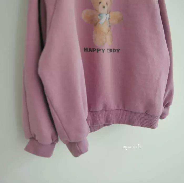 Blancblanc - Korean Children Fashion - #designkidswear - Happy Teddy Raglan Sweatshirt - 6