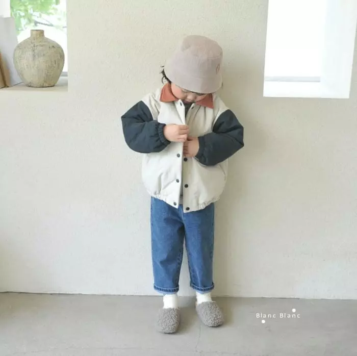 Blancblanc - Korean Children Fashion - #discoveringself - Half Open Jeans - 2