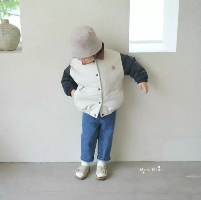 Blancblanc - Korean Children Fashion - #fashionkids - Half Open Jeans - 3