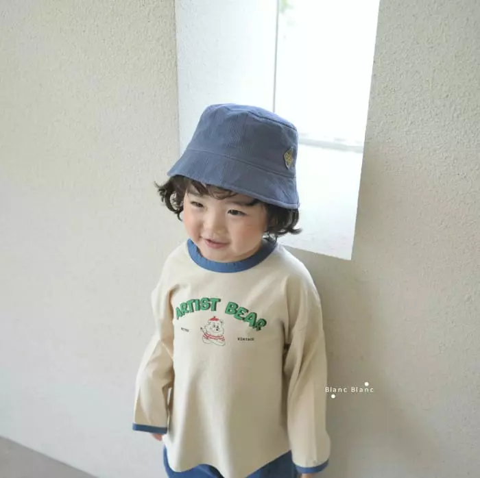 Blancblanc - Korean Children Fashion - #fashionkids - Artist Bear Tee - 2