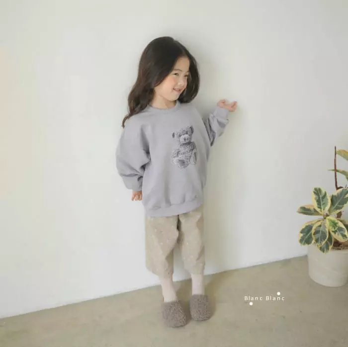 Blancblanc - Korean Children Fashion - #kidsstore - Mono Bear Gament Sweatshirt - 6