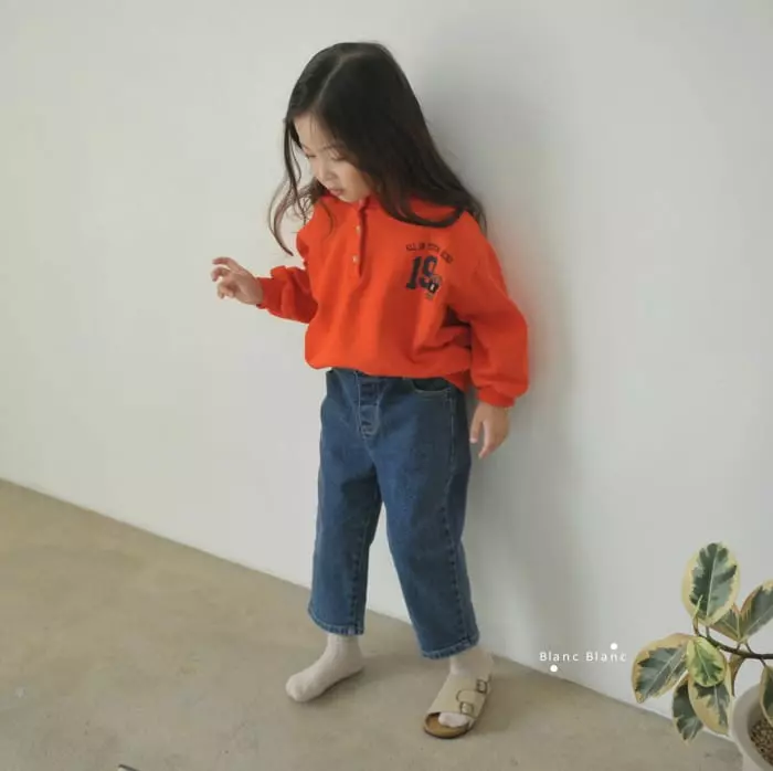 Blancblanc - Korean Children Fashion - #kidsstore - Half Open Jeans - 5