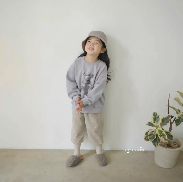 Blancblanc - Korean Children Fashion - #kidzfashiontrend - Mono Bear Gament Sweatshirt - 7