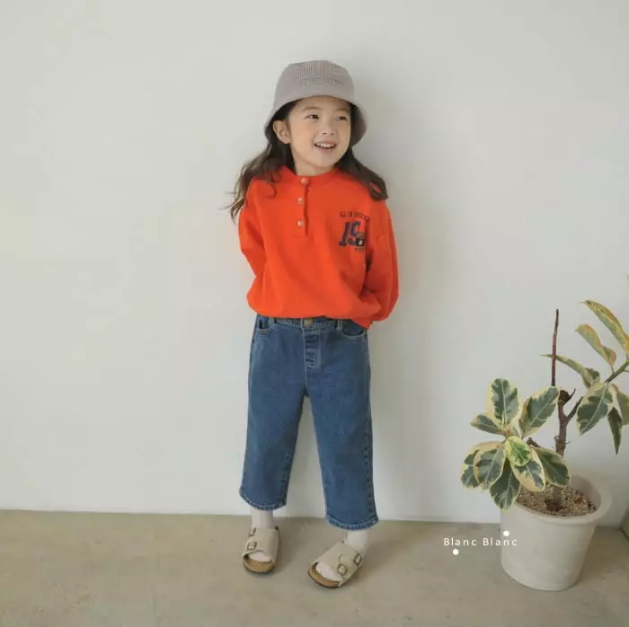Blancblanc - Korean Children Fashion - #kidzfashiontrend - Half Open Jeans - 6