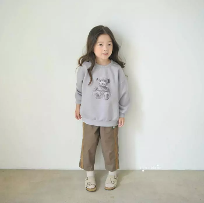 Blancblanc - Korean Children Fashion - #littlefashionista - Mono Bear Gament Sweatshirt - 9