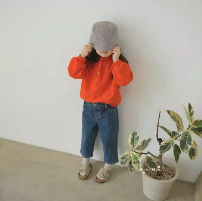 Blancblanc - Korean Children Fashion - #littlefashionista - Half Open Jeans - 8