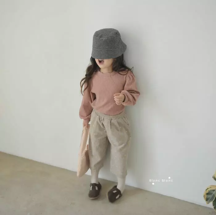 Blancblanc - Korean Children Fashion - #Kfashion4kids - Rib Girl Tee - 4