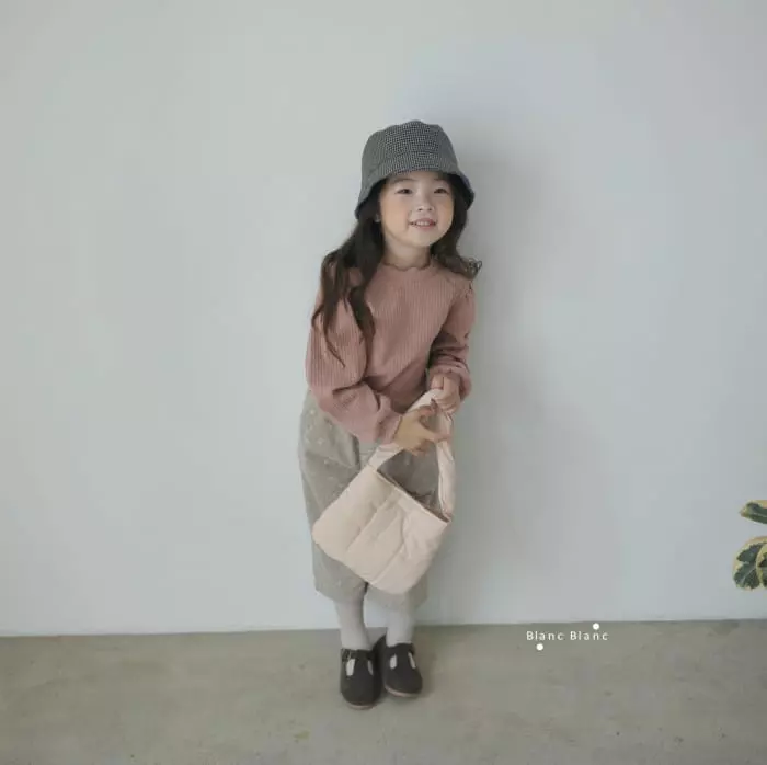 Blancblanc - Korean Children Fashion - #magicofchildhood - Rib Girl Tee - 5