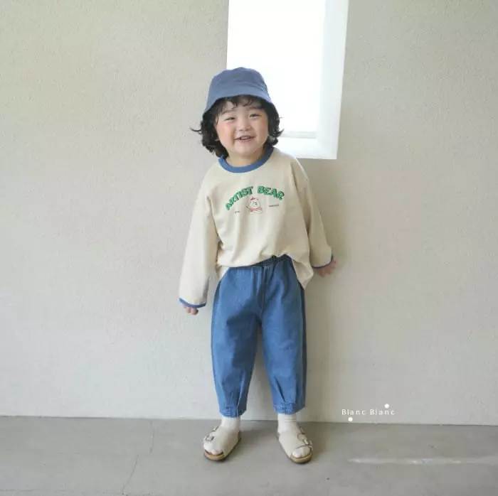 Blancblanc - Korean Children Fashion - #magicofchildhood - Two Tuck Jeans - 3
