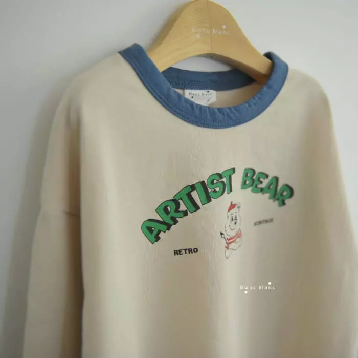 Blancblanc - Korean Children Fashion - #minifashionista - Artist Bear Tee - 9