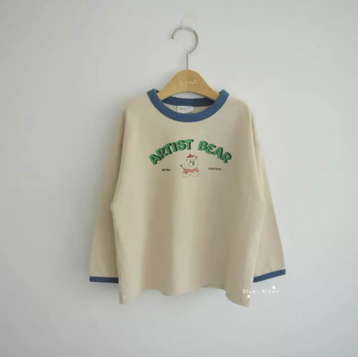 Blancblanc - Korean Children Fashion - #prettylittlegirls - Artist Bear Tee - 10