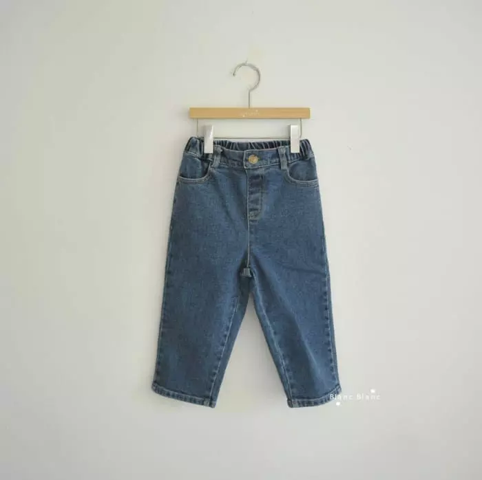 Blancblanc - Korean Children Fashion - #todddlerfashion - Half Open Jeans - 12