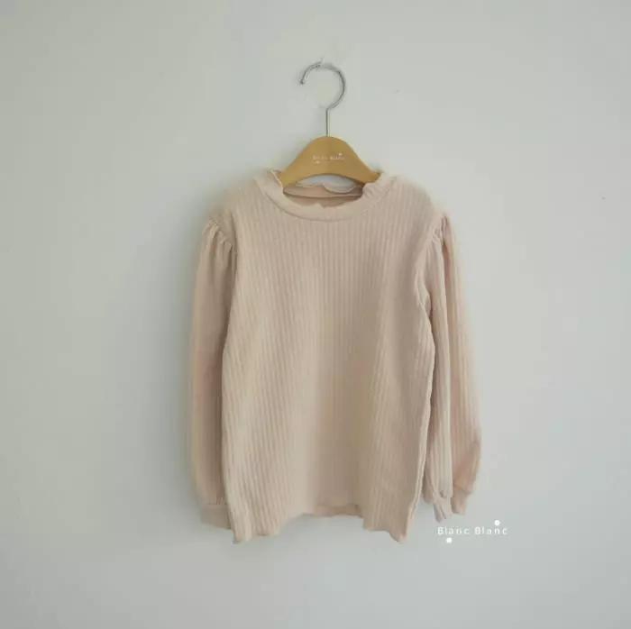 Blancblanc - Korean Children Fashion - #toddlerclothing - Rib Girl Tee - 9