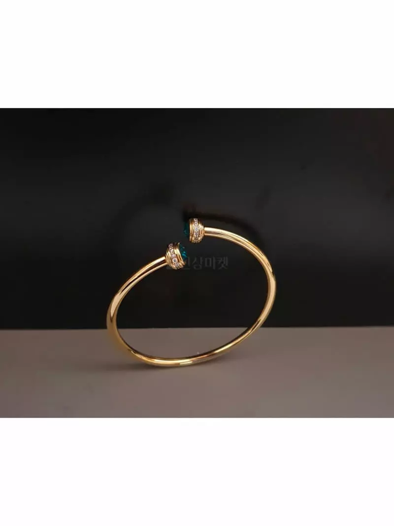 Blancchouette - Korean Women Fashion - #momslook - Crystal Stone Bangle - 5