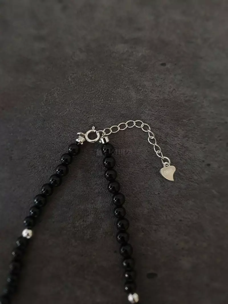 Blancchouette - Korean Women Fashion - #momslook - Black3 Necklace - 2