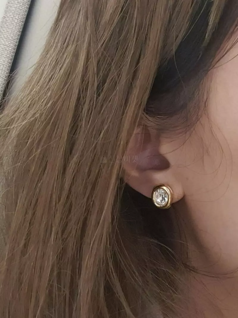 Blancchouette - Korean Women Fashion - #momslook - Crystal9 Earring - 4