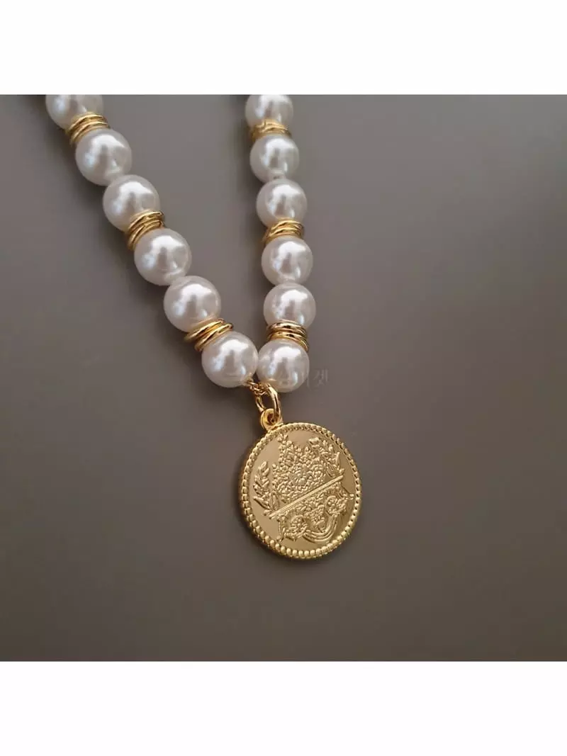 Blancchouette - Korean Women Fashion - #momslook - Coin5 Necklace