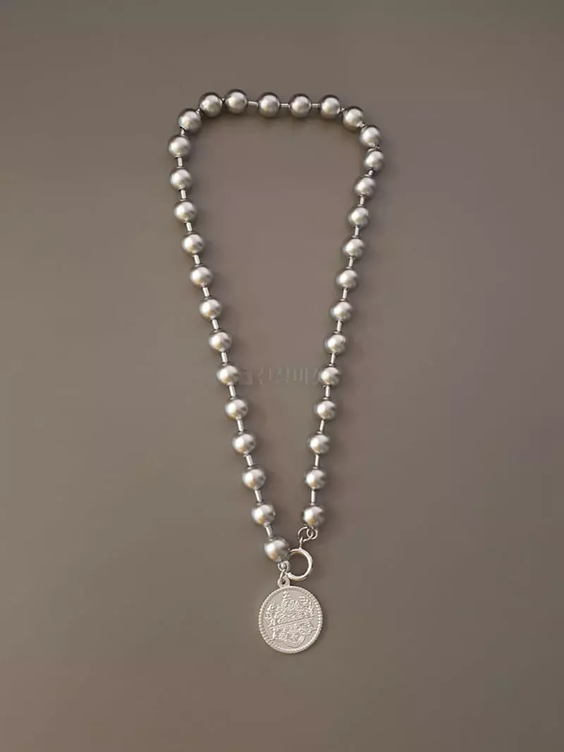 Blancchouette - Korean Women Fashion - #momslook - Coin6 Necklace - 3