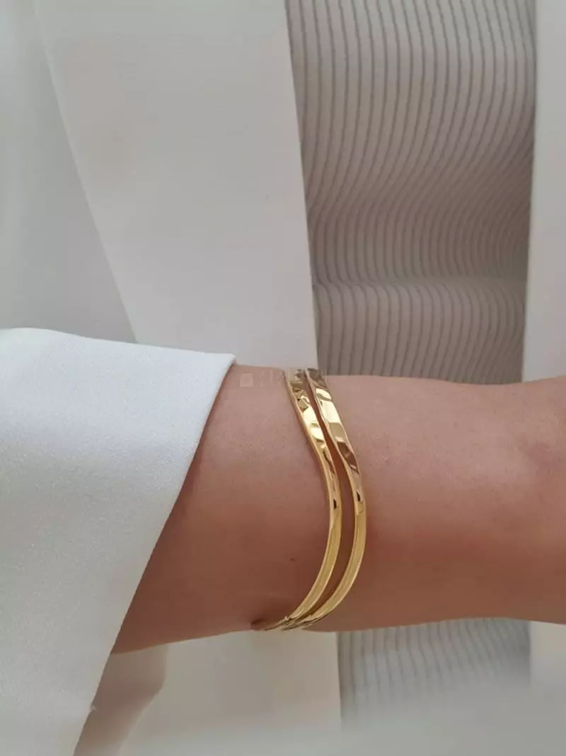 Blancchouette - Korean Women Fashion - #momslook - Double2 Bangle - 4