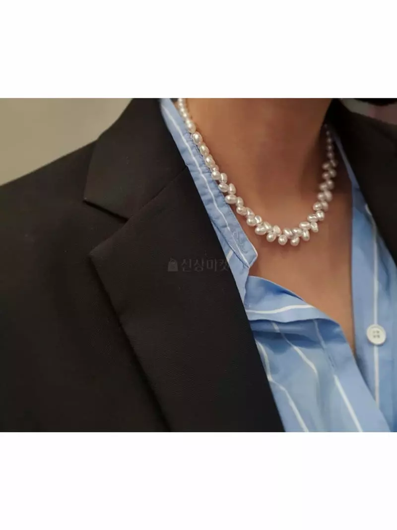 Blancchouette - Korean Women Fashion - #womensfashion - Silver Pearl7 Necklace - 4