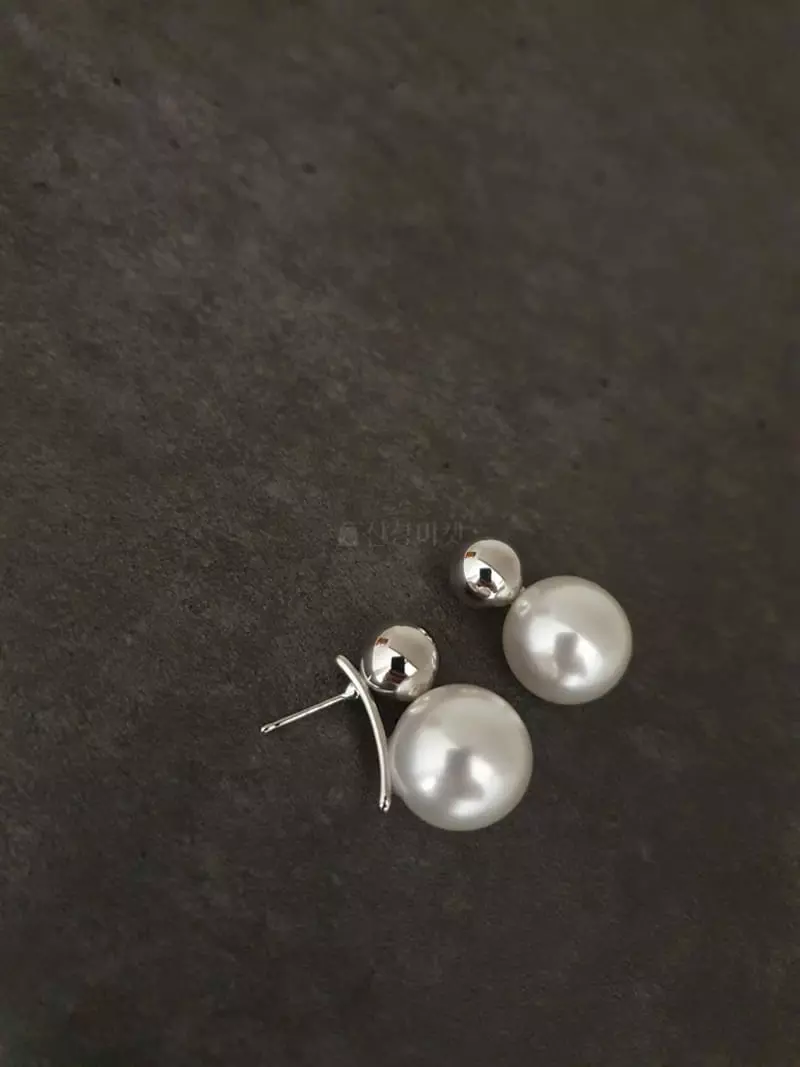 Blancchouette - Korean Women Fashion - #momslook - Pearl7 Earring - 3