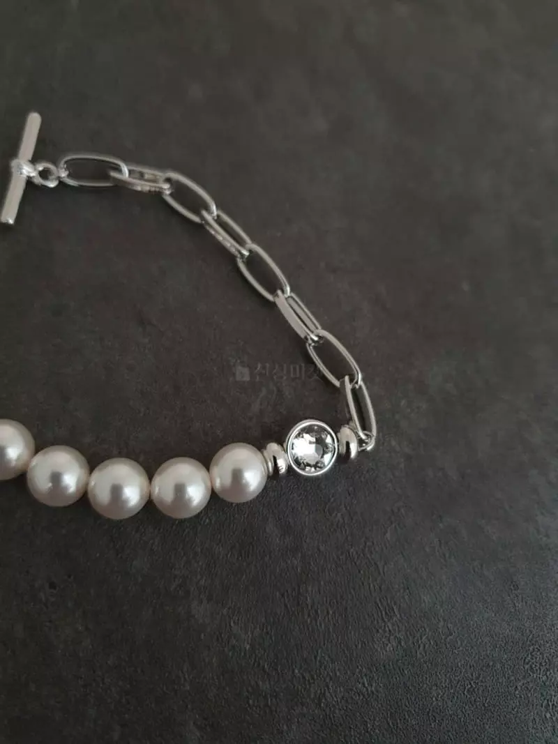 Blancchouette - Korean Women Fashion - #momslook - Swal Pearl Bracelet - 6