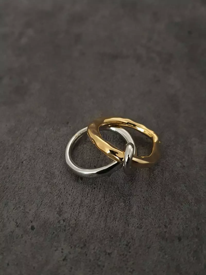 Blancchouette - Korean Women Fashion - #momslook - Two Tone Ring