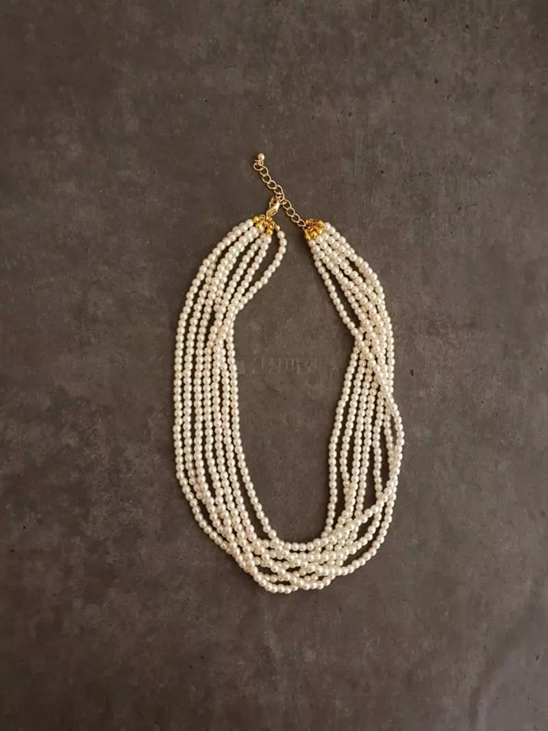 Blancchouette - Korean Women Fashion - #pursuepretty - Pearl3 Necklace