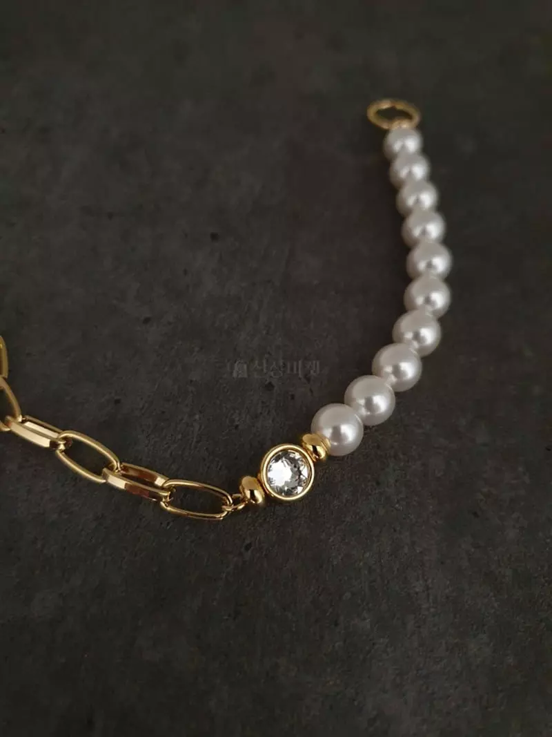 Blancchouette - Korean Women Fashion - #restrostyle - Swal Pearl Bracelet