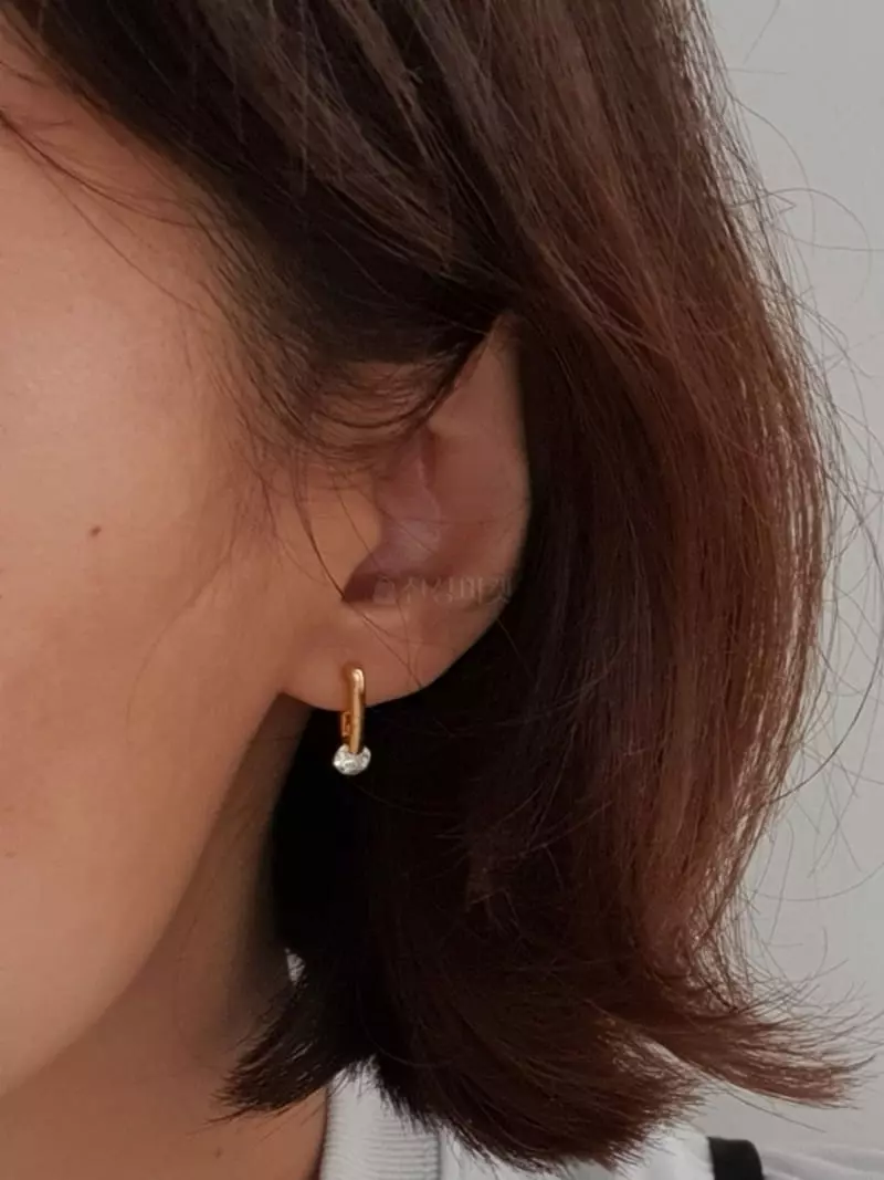 Blancchouette - Korean Women Fashion - #restrostyle - Mono3 Earring - 4