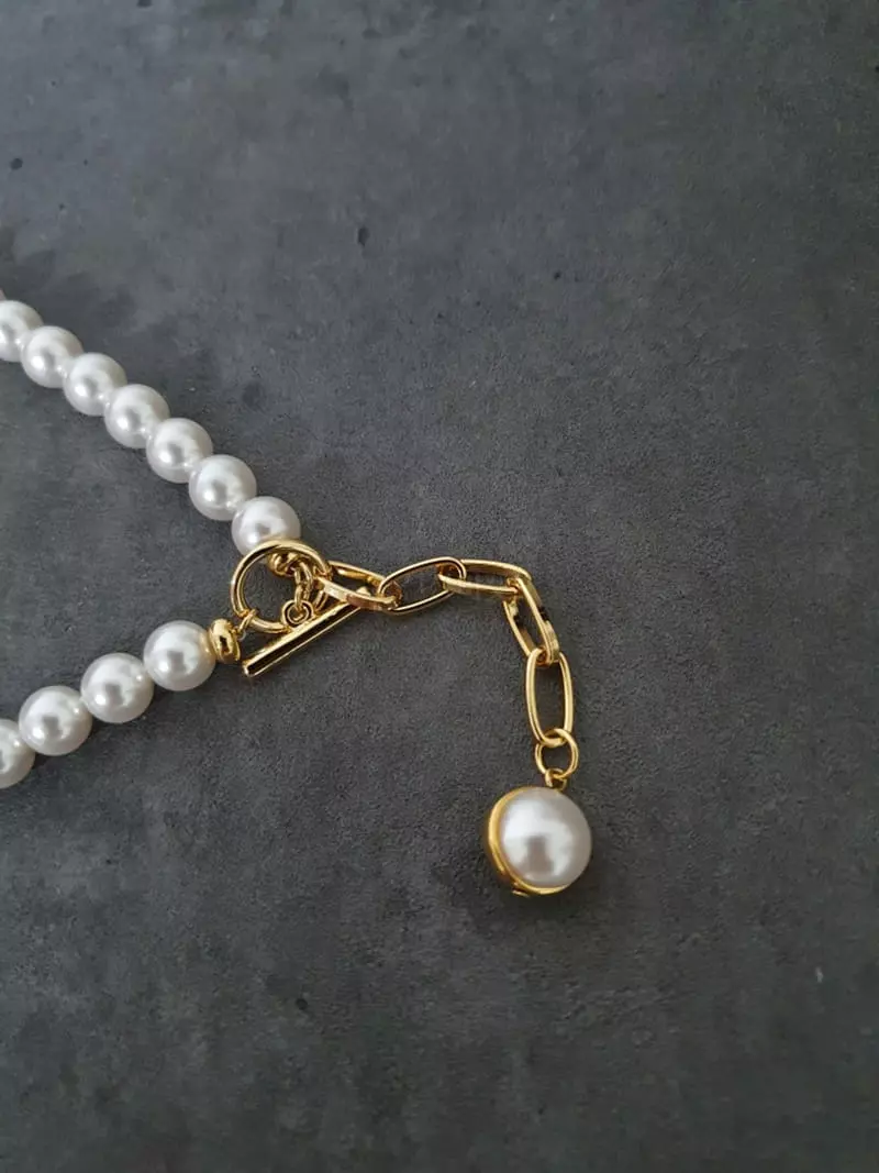 Blancchouette - Korean Women Fashion - #shopsmall - Swal Pearl8 Necklace - 2