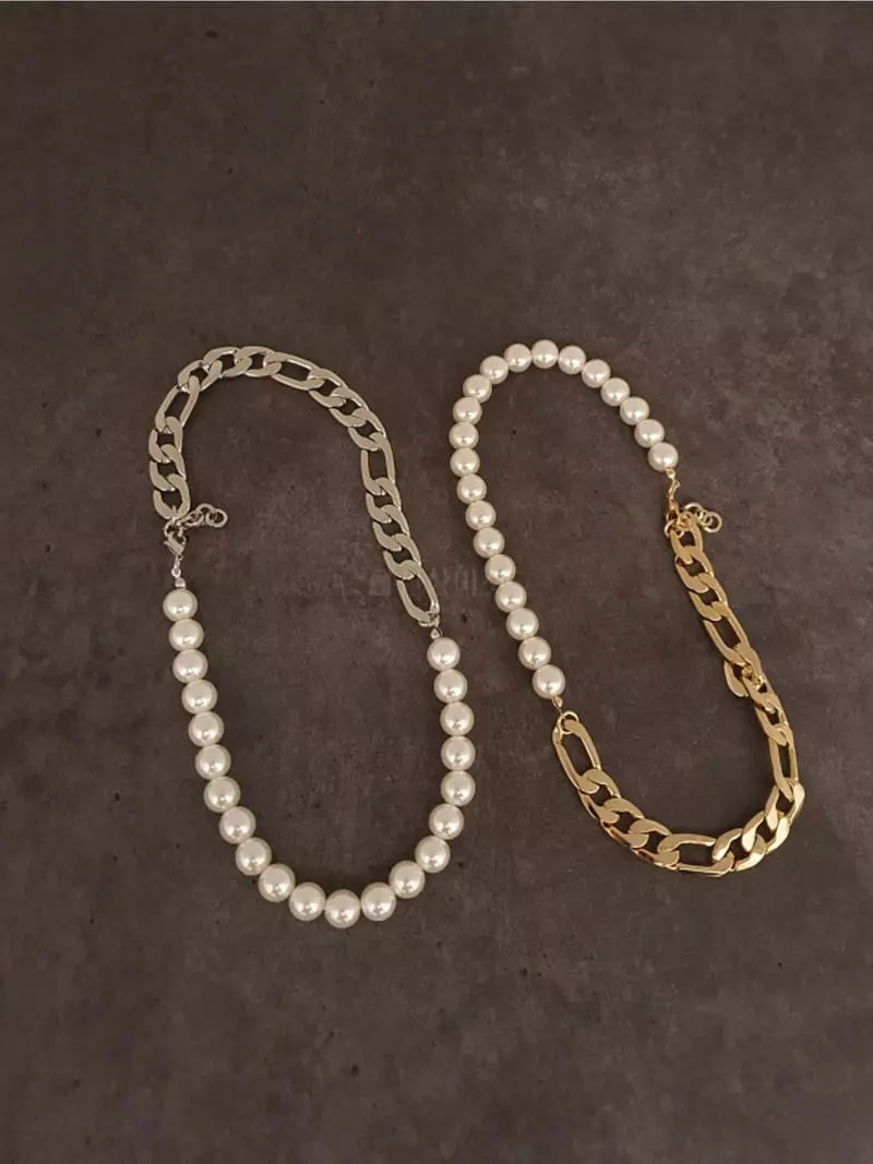Blancchouette - Korean Women Fashion - #romanticstyle - Mix Necklace - 4